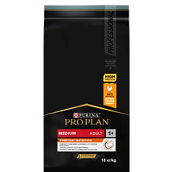 Сухой корм Pro Plan Medium Adult для взрослых собак средних пород, с курицей 18 кг